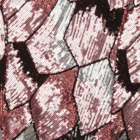 NEW Zhivago Mallwolf Blazer Jacket in Blush Pink Silver Black Sequins 6 Medium - Picture 5 of 9